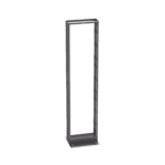 Rack de Dos Postes Estándar de 19 in, Rieles Numerados y Roscados #12-24, 6 in de Profundidad, Fabricado en Acero, 45 Unidades de Rack, Color Negro