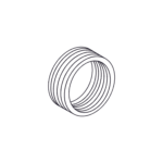 Reducción Bushing Aluminio de 1 1/2" a 1/2" / Con Recubrimiento de Uretano Purpura.