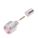Conector N Macho de Anillo Plegable en Cables con Conductor Central AWG-11 ó 13 tipo RG-8/U (BELDEN 8237), RG213/U (8267), RG214 (8268).