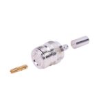 Conector N Hembra de Anillo Plegable para Cables RG-58/U, Níquel/ Oro/ Teflón.