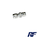 Adaptador en Línea, de Conector Mini UHF Macho a BNC Hembra, Níquel/ Oro/ Teflón.