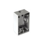 Caja Rectangular de 3/4"/ 3 Bocas/ Con Recubrimiento  exterior de PVC e interior Purpura.