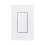 (RadioRA2) Switch on/off  RRD-8S-DV-WH de doble voltaje, un solo polo 120V/, 8A/, 1/10HP 3A en motores, apaga y enciende iluminación ó motor, NO requiere cable neutro.