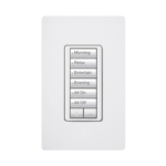 (RadioRA2) Teclado Seetouch Hibrido 6 botones, 2 botones subir/bajar, programe escenas diferentes en cada botón,puede instalarse en un interruptor de luz.