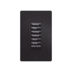 Teclado seetouch 6 botones, 2 botones subir/bajar, programe escenas diferentes en cada botón, color negro.