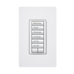 (RadioRA2) Teclado seetouch 6 botones, 2 botones subir/bajar, programe escenas diferentes en cada botón.