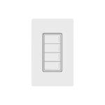 (RadioRa3) Botonera Sunnata Blanco 3 escenas y 2 botones subir/bajar para Radio RA3, programe escenas diferentes en cada botón.