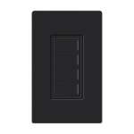 (RadioRa3) Botonera Sunnata Negro 4 escenas para Radio RA3, programe escenas diferentes en cada botón.