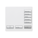 Teclado seetouch, sobre mesa 5 botones,  Botonera Retroiluminada / programe escenas diferentes en cada botón.