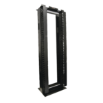 Rack de Aluminio System de 7ft x 19in, 45UR, Con organizadores verticales, conexión de tierra y accesorios de montaje