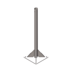 Mástil de 5 metros por 2" de Diámetro. Galvanizado por Inmersión en Caliente.