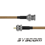 Jumper de 30cm con cable Cable LP142 con conectores BNC MACHO/MINI UHF MACHO.