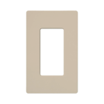 Placa de pared 1 espacio, para atenuador (dimmer), apagador ó control remoto inalámbrico LUTRON.