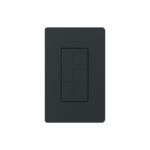 Placa de 6 puertos, color negro night.