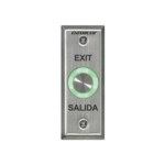 Botón de Salida con Aro Iluminado Color Verde y Rojo / IP65 / Buzzer / Función Toggle (Enclavado) / Temporizador  / Relevador NC/NO/ Uso Exterior e Interior.