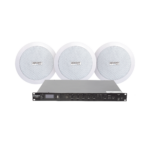 KIT de Amplificador de 120W para Rack SF120DTB | 3 Altavoces de Plafón de 5.5in SF-206P | 3.75 - 30W | Sistema 70/100V