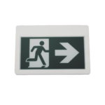 Letrero LED de Señalización de salida "Hombre Corriendo"/ Alto brillo / Uso en pared, lateral o techo / Batería de Respaldo Incluida con hasta 120 minutos de duracion