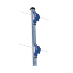 Aislador de Paso colo Azul reforzado para cercos eléctricos, resistente al clima extremoso