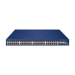 Switch Administrable Stacking Capa 3, 48 Puertos PoE Gigabit 802.3at, 6 Puertos SFP de 10 G, Incluye Fuente Redundante de 55 V cc