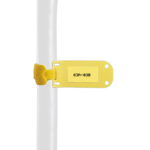 Paquete de 25 Marcadores de Identificación Autolaminados, de 33.3 x 76.2 mm, Uso Interior/Exterior, Color Amarillo