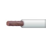 Cable Eléctrico 8 awg  color blanco,Conductor de cobre suave cableado. Aislamiento de PVC, autoextinguible. BOBINA 100 MTS