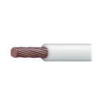 Cable Eléctrico 18 awg  color blanco, Conductor de cobre suave. Aislamiento de PVC, auto-extinguible. BOBINA de 100 MTS