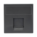 Módulo Color Grafito con 1 Espacio para Jack Keystone con Guardapolvo para las cajas de escritorio Ofiblock y Teleblock / (K76/14)