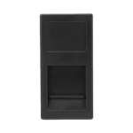 Medio Módulo Color Grafito con 1 Espacio para Jack Keystone con Guardapolvo para las cajas de escritorio Ofiblock y Teleblock / (K76/14)