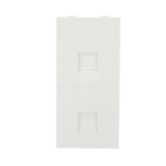 Placa Plana de Voz y Datos con Guardapolvo para 2 RJ45 / Color Blanco / 2 Puertos para Jacks Keystone / Compatible con Cajas de Pavimento SM-CPAV-2 y SM-CPAV-4 / Modelo S76B/9
