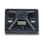 Montaje-Sujetador Adhesivo STRONGHOLD de 4 Vías de 3/4" x 3/4" x 1/4", Color Negro,  Nylon 6.6 Retardante de Llamas V-2, Paquete de 100pz