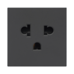 Módulo para Tomacorriente Euroamericano / Color Grafito / 45x45 mm / Compatible con Torres y Cajas para Escritorio de la Marca SIMON