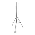 Mástil de 2" x 1.5 metros con Tripie para Instalación en losa. Acero Galvanizado en Caliente.