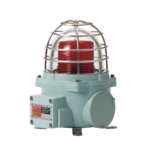 Baliza con luz LED color Rojo con patrón de destello fijo o flasheante, ideal para zonas y áreas peligrosas, opera en un rango de 120 VAC