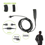 Cable para Micrófono audífono SNAP intercambiable con conector para Radios Icom IC-F3216/4261DS/DT, IC-F52D/62D, IC-F3400/4400DS/DT