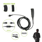 Cable para Micrófono audífono SNAP intercambiable con conector para Radios HYTERA PD-7