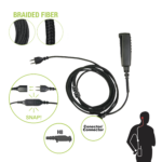 Cable para Micrófono audífono SNAP intercambiable con conector para Radios Hytera X1E/P, Z1P, PD6.