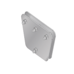 Placas igualadoras con tornillería y separadores, para 3 retenidas. Galvanizado en inmersión (20x20x30 cm).