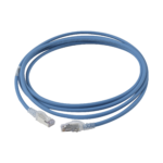 Patch Cord "Skinny" Cat6A Blindado S/FTP, 10ft, Diámetro Reducido 28 AWG, Color Azul