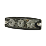 Luz Auxiliar de 3 LED, ámbar, SAE Clase I, Lente transparente