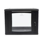 Gabinete Abatible de Pared (Con Marco Trasero) con Rack 19" de 9 Unidades. Ventana de Cristal Templado.