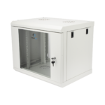 Gabinete de Pared de 9U con Puerta de Cristal Templado, 479.5 mm de Profundidad, Rack de 19'', Acero Reforzado Gris Mate