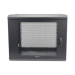 Gabinete de Pared de 9U con Puerta Perforada, 455 mm de Profundidad, Rack de 19'', Acero Reforzado Color Negro.