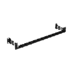 Barra para Aliviar Tensión o Peso Atrás de Patch Panel, Para 24 Cables, Con Clips Ajustables, Color Negro