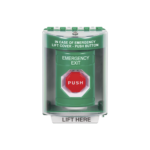 Botón de Salida de Emergencia / Cubierta de Policarbonato Súper Resistente de Superficie con Espaciador  / Temporizador Ajustable Neumático