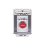 Botón de Apagado de Bomba de Combustible, Tapa Protectora de Policarbonato Súper Resistente con Espaciador, Acción Mantenida , Texto en Español