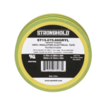 Cinta Eléctrica STRONGHOLD para Aislar, de PVC, Uso Construcción General en Tierras Físicas, Grosor de 0.13 mm (5 mil), Ancho de 19.05 mm, y 20.12 m de Largo, Color Amarillo/Verde.