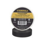 Cinta Eléctrica STRONGHOLD para Aislar, de PVC, Uso Profesional en Construcción Eléctrica, Grosor 0.18mm (7 mil), Ancho 19mm, y 20m Largo, Color Negro.