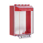 Cubierta Universal De Montaje Superficial, Con Espaciador 1.46", Serie Universal Stopper® Texto De Incendio En Español