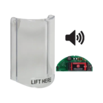 Cubierta Protectora De Policarbonato, Súper Resistente, Con Sonido, Texto En Ingles, Para Botones Multiusos Serie Stopper® Station De STI