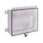 Gabinete de protección tipo 4X con placa trasera y bloqueo de pulgar - Transparente